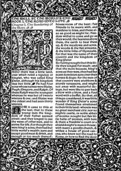 Page de titre du chapitre I, tirée de La Source au bout du monde de William Morris, 1896